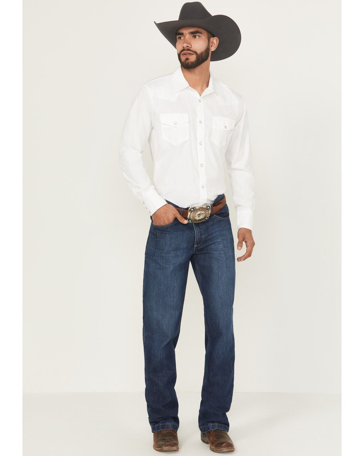 Kimes Ranch Men's Raw Dillon Low Relaxed Bootcut Jeans, Blue, hi-res