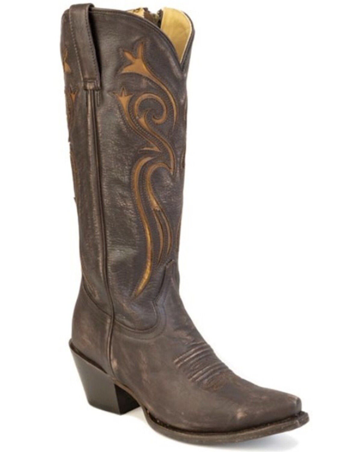Stetson Women's Maci Tall Western Boots - Snip Toe, Brown, hi-res