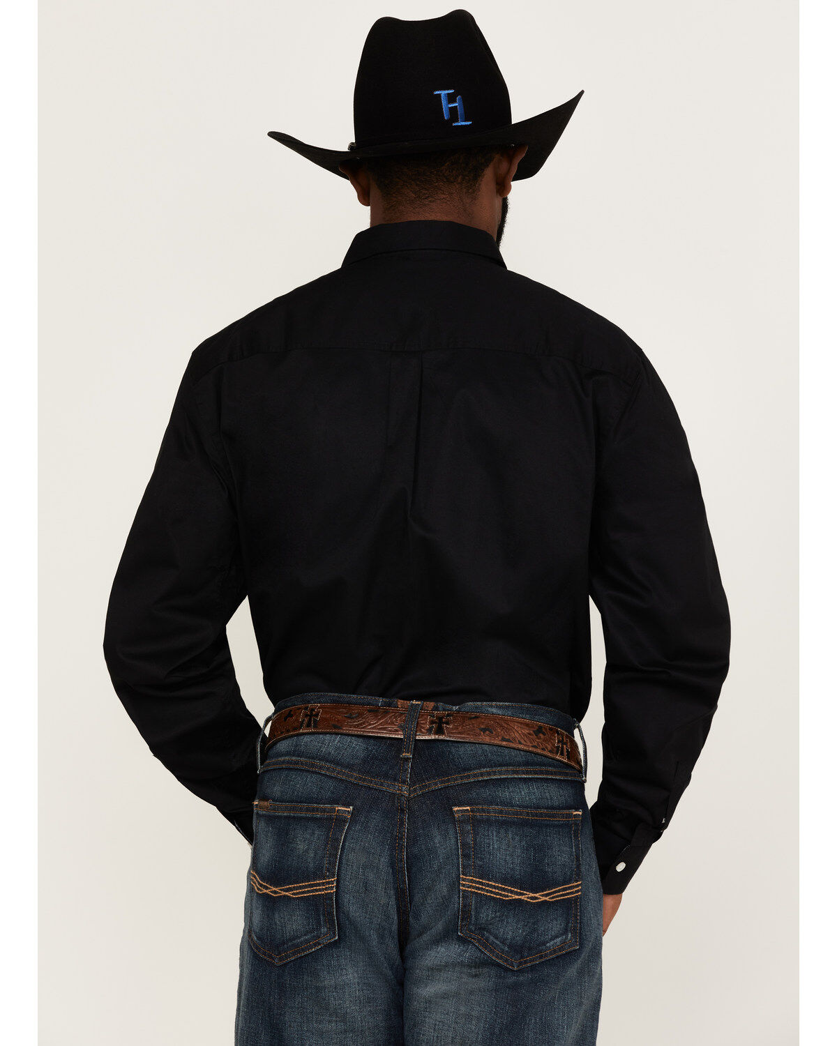 Image #4 - RANK 45® Men's Basic Twill Long Sleeve Button-Down Western Shirt - Big, , hi-res