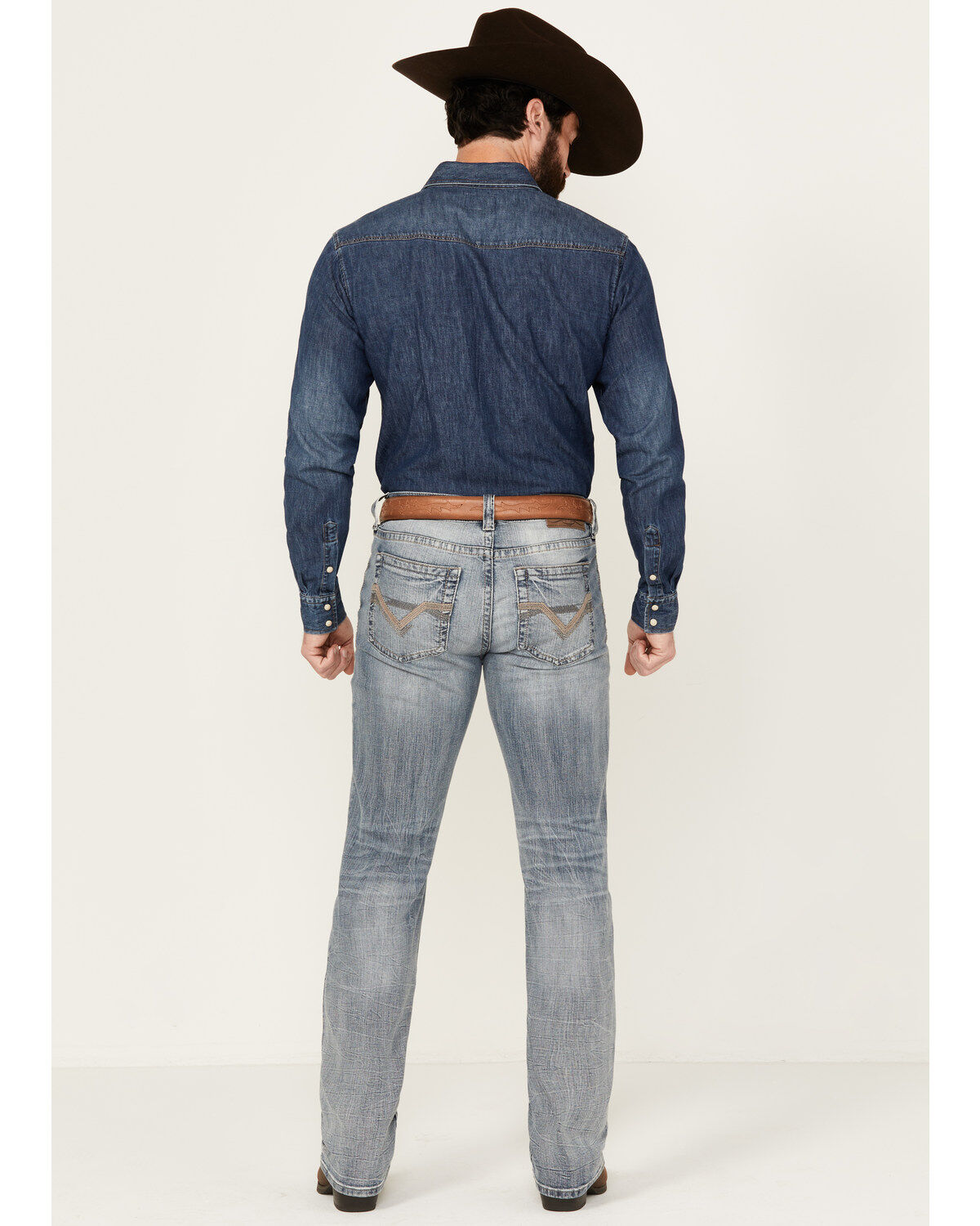 Image #3 - Cody James Men's Stampede Wash Jackson Slim Straight Stretch Denim Jeans, Light Wash, hi-res
