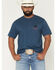Image #2 - Ariat Men's Flag Bronco Short Sleeve Graphic T-Shirt, Blue, hi-res