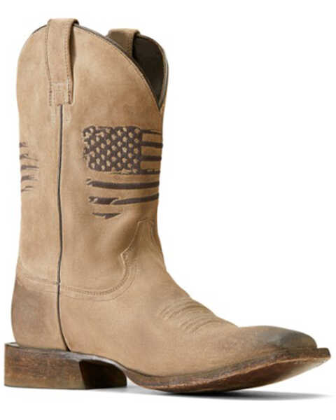Ariat Men's Circuit Patriot Western Boots - Broad Square Toe, Grey, hi-res