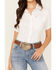 Image #3 - Ariat Women's VentTEK Solid Short Sleeve Button-Down Stretch Western Shirt, White, hi-res