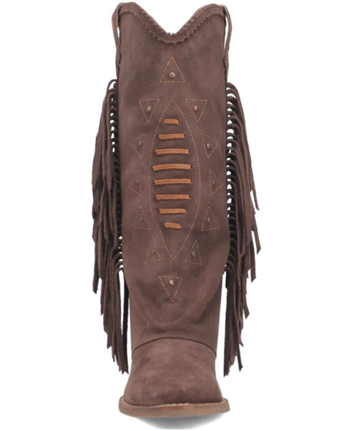 Image #4 - Dingo Women's Spirit Trail Fringe Tall Western Boots - Round Toe, Brown, hi-res