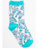 Image #1 - RANK 45® Girls' Ivy Floral Crew Socks, Multi, hi-res