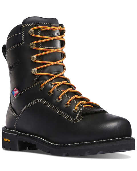 Danner Men's Quarry USA Work Boots - Alloy Toe, Black, hi-res