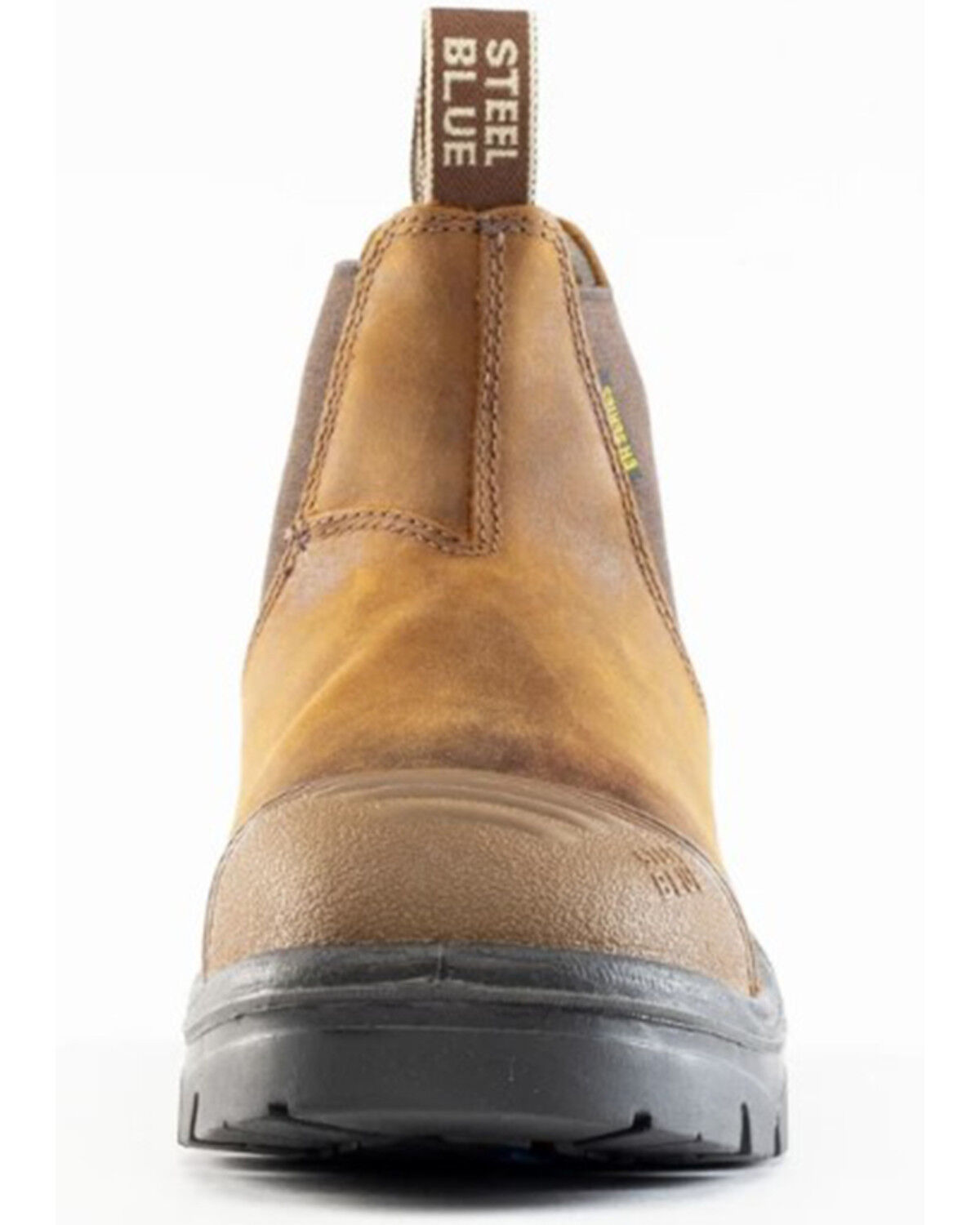 Image #4 - Steel Blue Men's Hobart Scuff Pull-On Work Boots - Steel Toe, Brown, hi-res