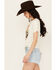 Image #2 - Shyanne Women's Tie-Front Short Sleeve Graphic Tee, Cream, hi-res