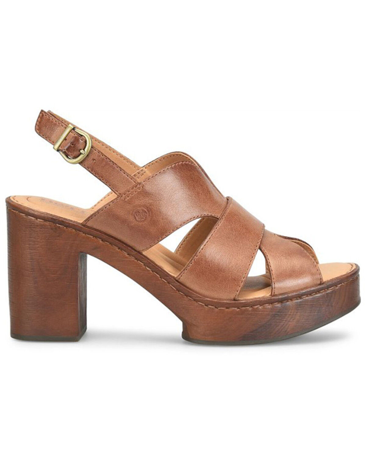 Image #2 - Born Women's Nassu Platform Sandals, Brown, hi-res