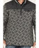 RANK 45 Men's All In 1/4 Snap Geo Print Fleece Pullover, Grey, hi-res