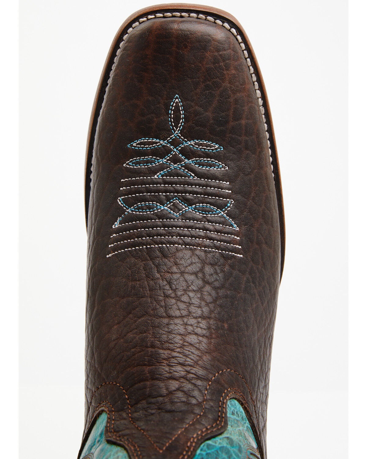 Image #6 - Hondo Boots - Bronc Rider Western Boots - Square Toe, Chocolate, hi-res