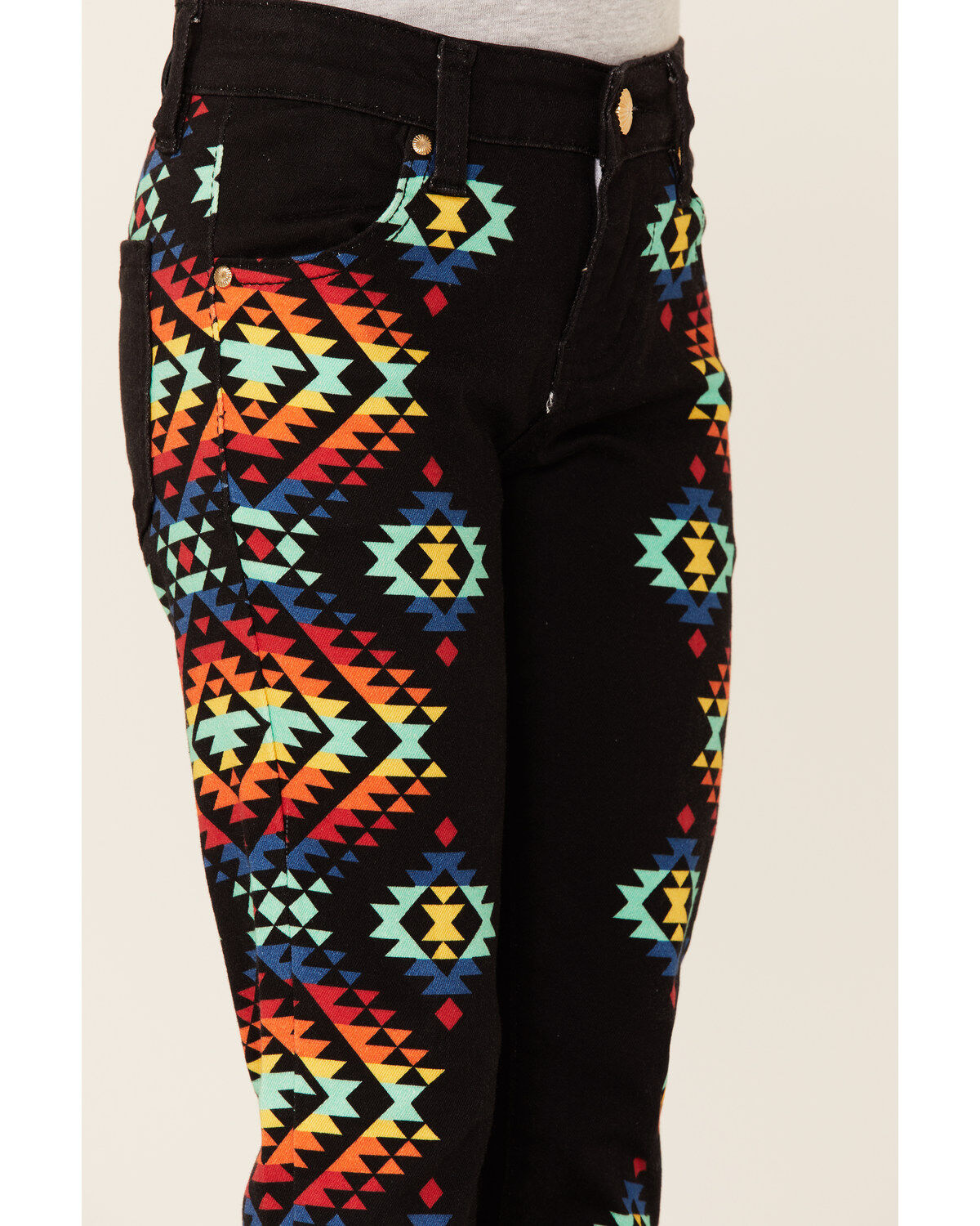 Image #2 - Ranch Dress'n Girls' High Rise Arizona Flare Jeans, Black, hi-res