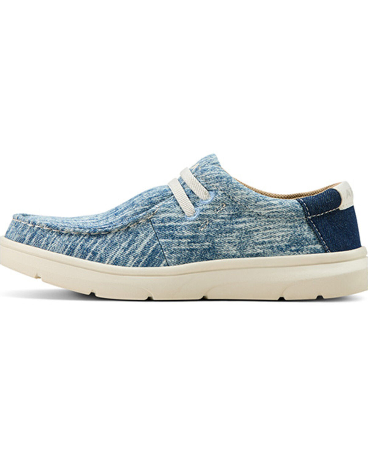 Image #2 - Ariat Boys' Washed Denim Hilo Casual Shoes - Moc Toe, Blue, hi-res
