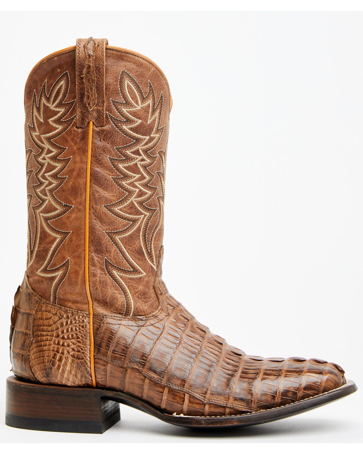 Caiman Tail Brown Exotic Western Boot 