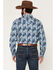Image #4 - Cody James Men's Escape Route Paisley Print Long Sleeve Snap Western Shirt, Light Blue, hi-res