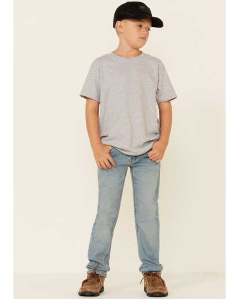 Image #1 - Levi's Boys' 511 Dodger Faded Light Wash Slim Straight Jeans, Light Blue, hi-res