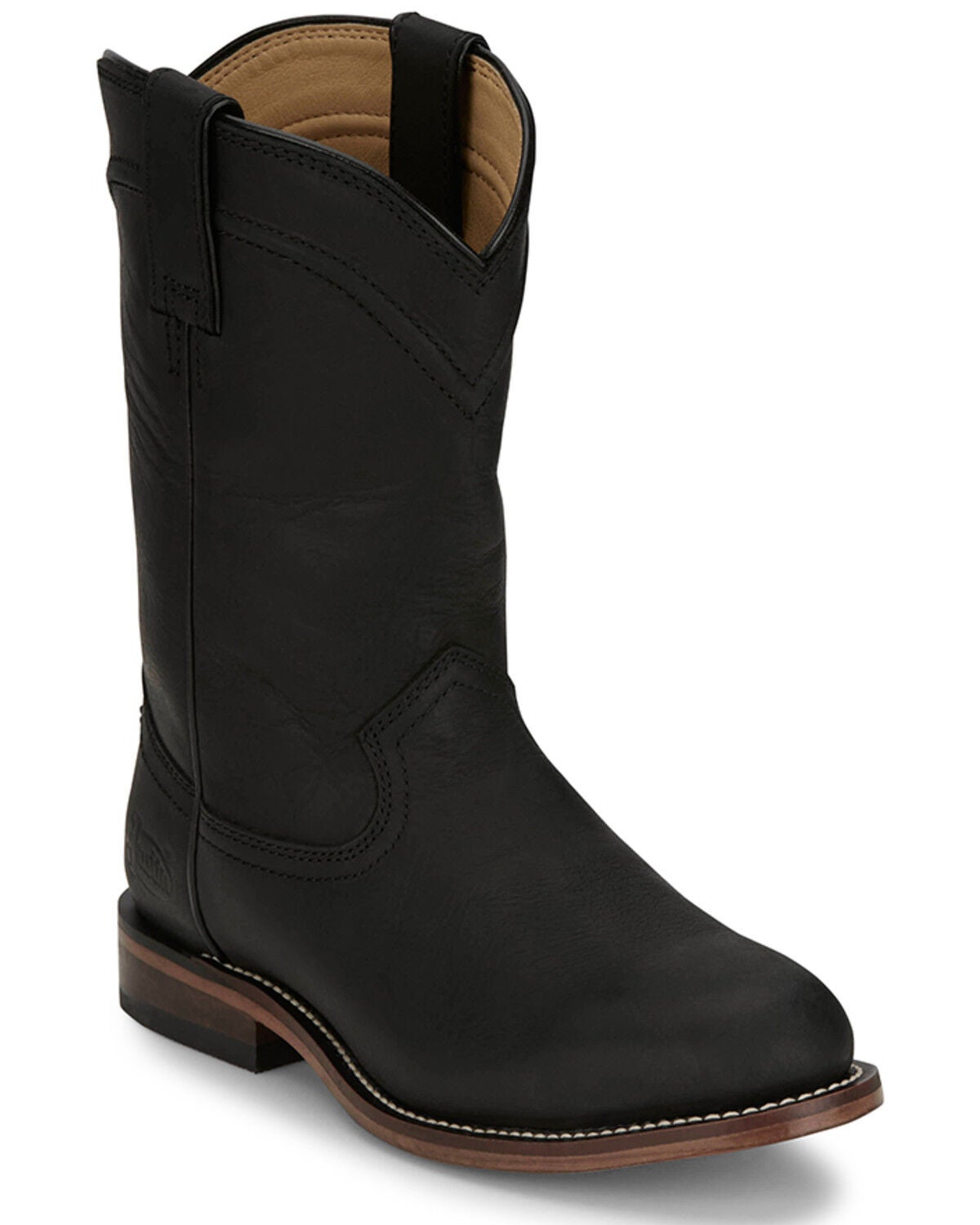 Justin Women's Holland Western Boots - Round Toe, Black, hi-res