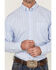 George Strait by Wrangler Men's Striped Long Sleeve Button Down Western Shirt , Blue, hi-res