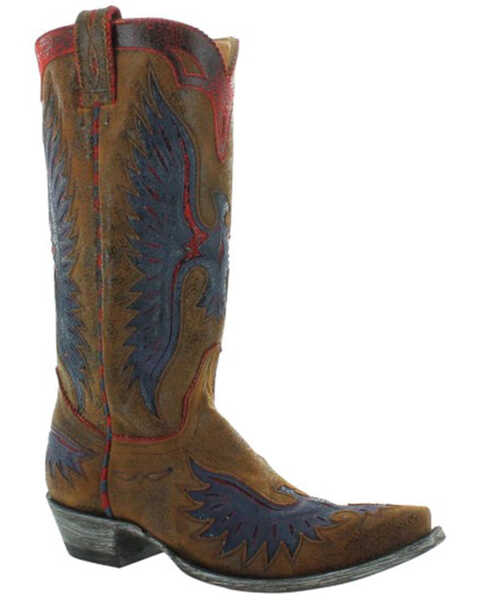 Old Gringo Women's Eagle Western Boots - Snip Toe, Blue/red, hi-res