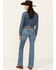 Image #3 - Wrangler Retro Women's Sadie Medium Wash Low Rise Stretch Trouser Jeans, Medium Wash, hi-res