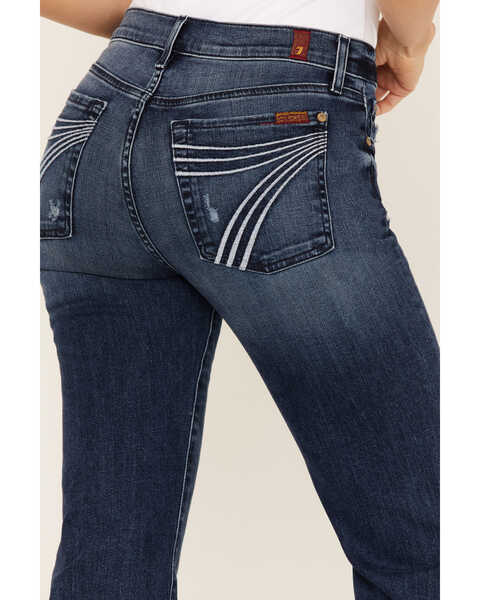 7 For All Mankind Women's Dojo Trouser Flare Jeans, Blue, hi-res