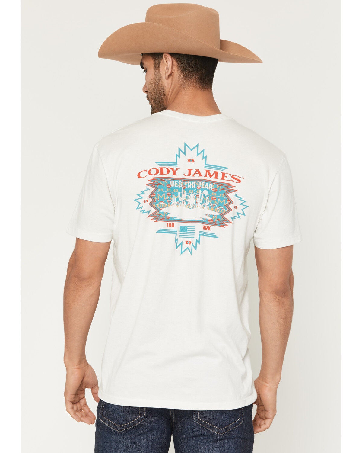 Cody James Men's Southwestern Sunset Short Sleeve Graphic T-Shirt, Natural, hi-res