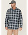 Hawx Men's FR Plaid Print Long Sleeve Button Down Work Shirt , Navy, hi-res