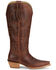 Image #2 - Tony Lama Women's Derby Jess Tall Western Boots - Snip Toe, Cognac, hi-res