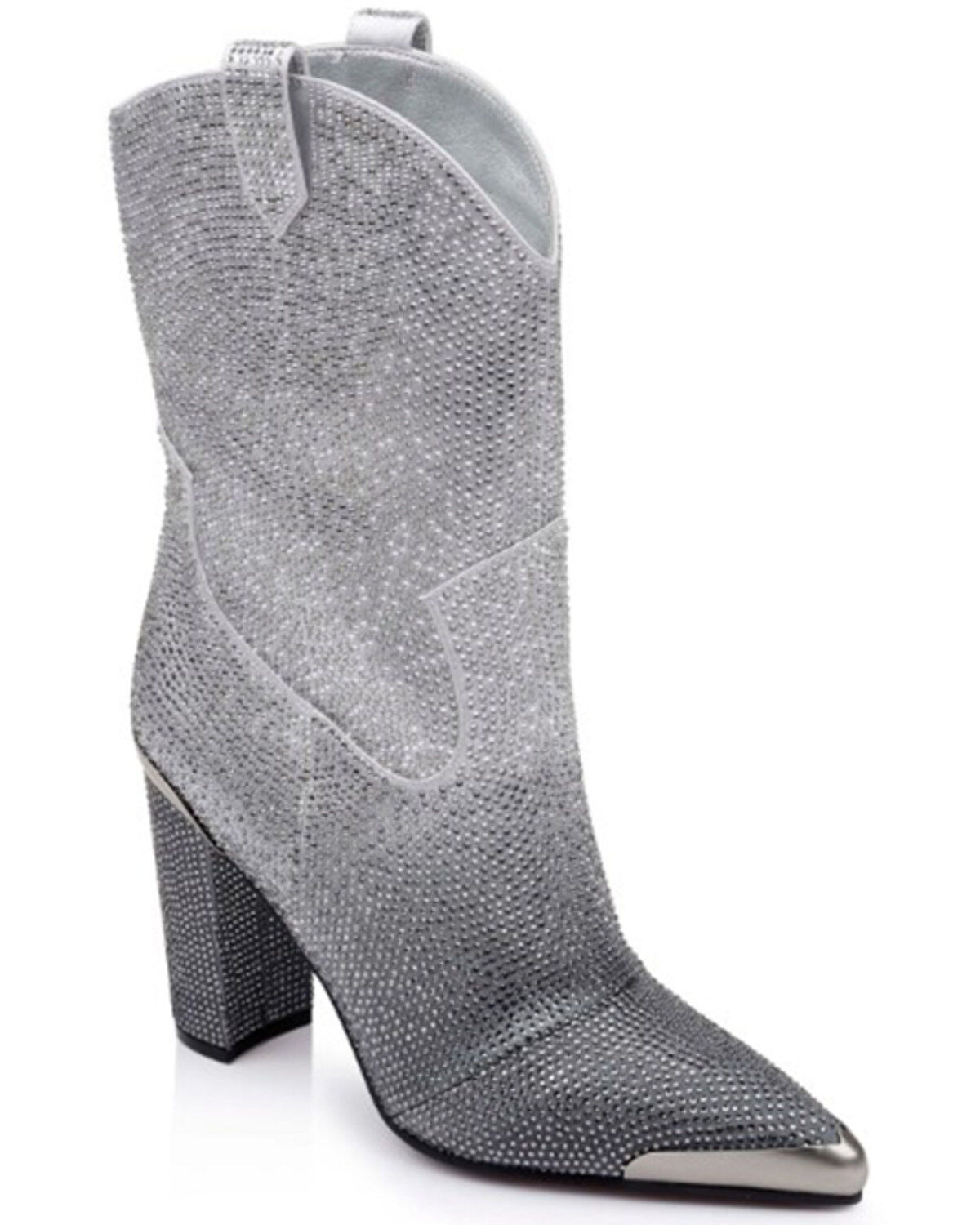 Image #1 - DanielXDiamond Women's Johnny Guitar Western Boots - Snip Toe, Grey, hi-res