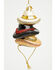 Image #2 - Kurt Adler Noble Gems™ Glass Stacked Western Hats Ornament, Multi, hi-res