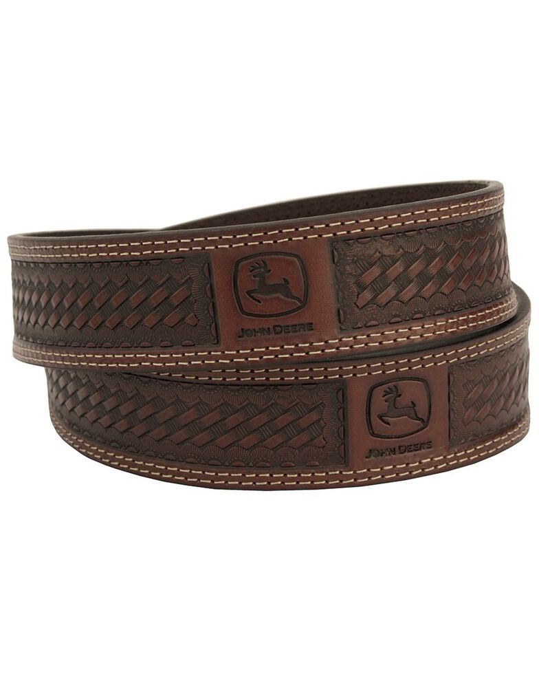 John Deere Basketweave Leather Belt Boot Barn