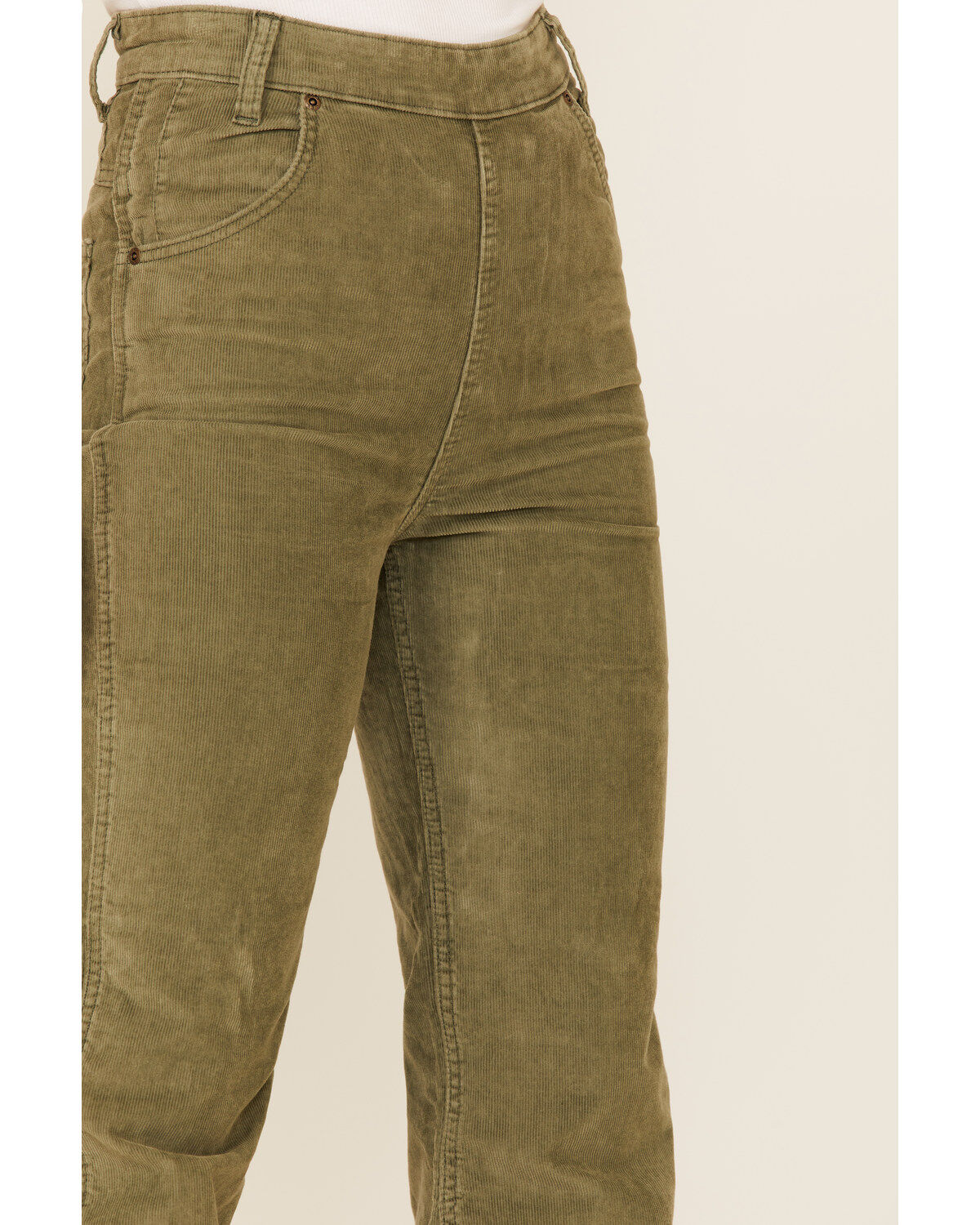 Image #2 - Lee Women's Olive Corduroy High Rise Flare Jeans, Olive, hi-res