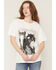 Image #1 - White Crow Women's Horse Howdy Short Sleeve Graphic Tee, Cream, hi-res