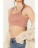 Wishlist Women's Ribbed Brami Top, Rose, hi-res
