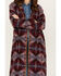 Image #3 - Ariat Women's Faux Suede McKenzie Blanket Coat, Maroon, hi-res