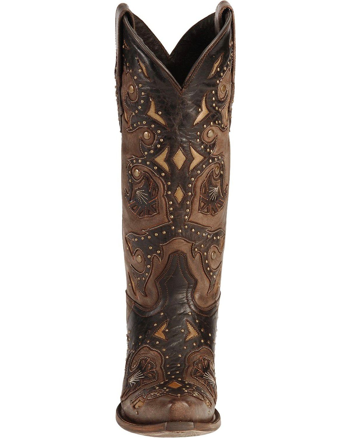 Image #4 - Lucchese Women's Handmade 1883 Studded Fiona Cowgirl Boots - Snip Toe, , hi-res