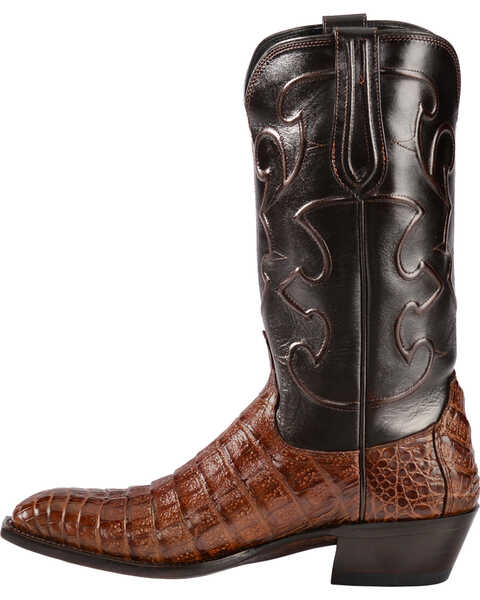 Image #3 - Lucchese Handmade 1883 Men's Charles Crocodile Belly Cowboy Boots - Round Toe, , hi-res