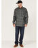 Image #2 - Hawx Men's FR Buffalo Plaid Print Long Sleeve Button-Down Work Shirt - Big, Navy, hi-res