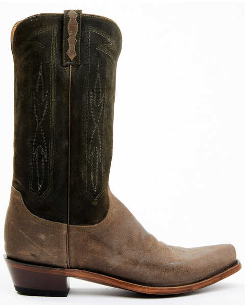 Image #2 - Lucchese Men's Distressed Shell Cowhide Western Boots - Snip Toe, , hi-res