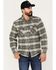 Brixton Men's Bowery Long Sleeve Button Down Flannel Shirt, Charcoal, hi-res