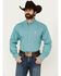 Image #1 - Cinch Men's Striped Long Sleeve Button-Down Western Shirt, Turquoise, hi-res