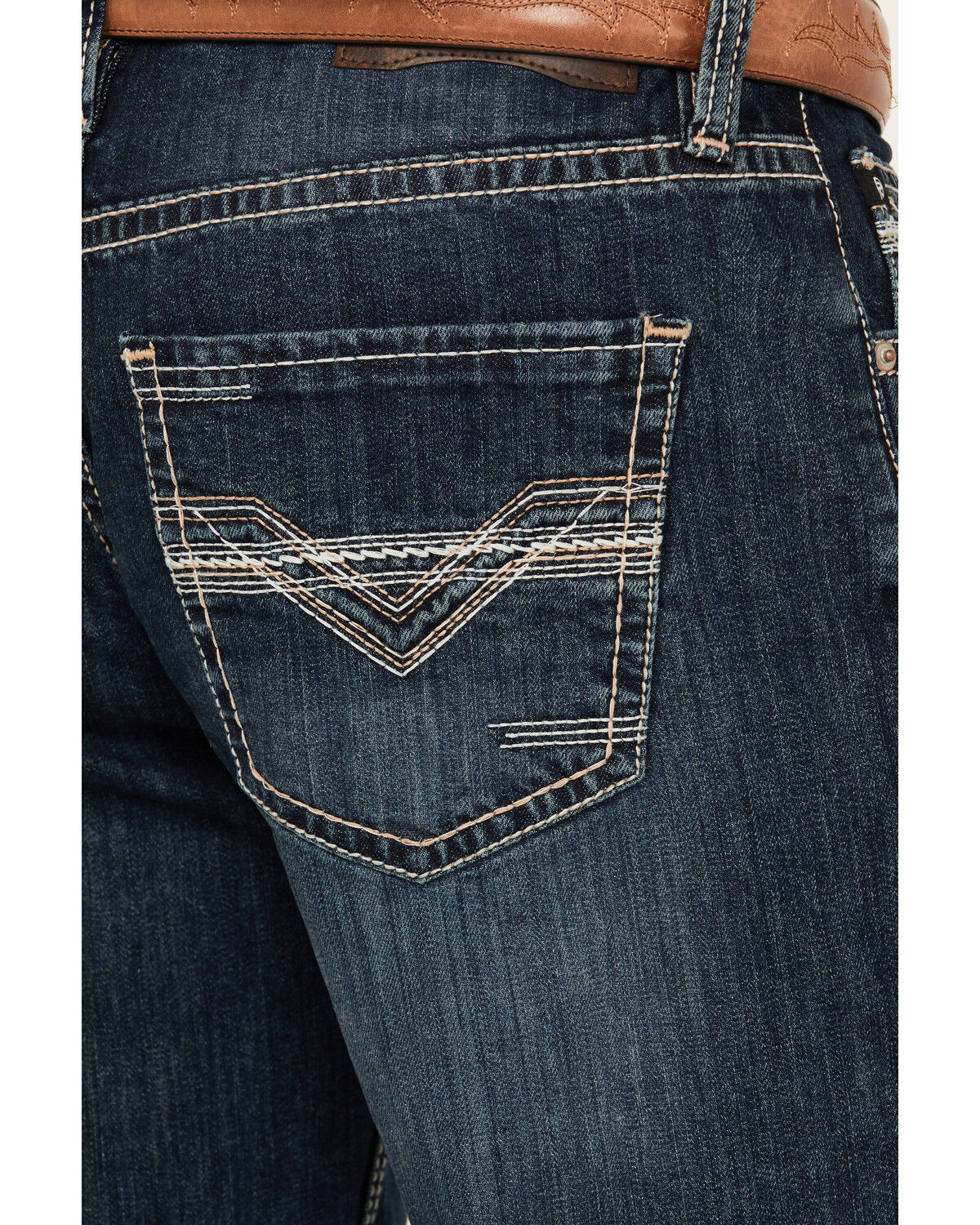 Product Name:  Rock & Roll Denim Men's Double Barrel Dark Wash Relaxed Bootcut Stretch Denim Jeans