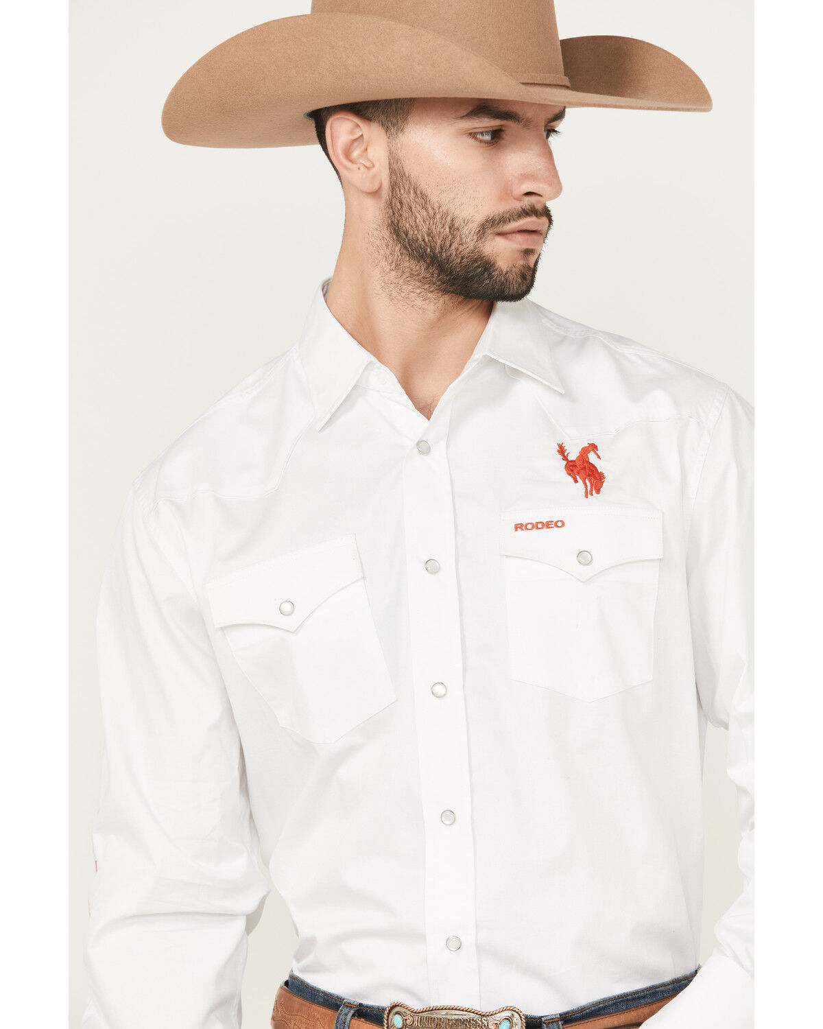 Product Name:  Rodeo Clothing Men's Boot Barn Exclusive Mexico Solid Long Sleeve Pearl Snap Western Shirt