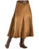 Kobler Leather Women's Choctaw Tooled Leather Lace-Up Suede Skirt, Cognac, hi-res