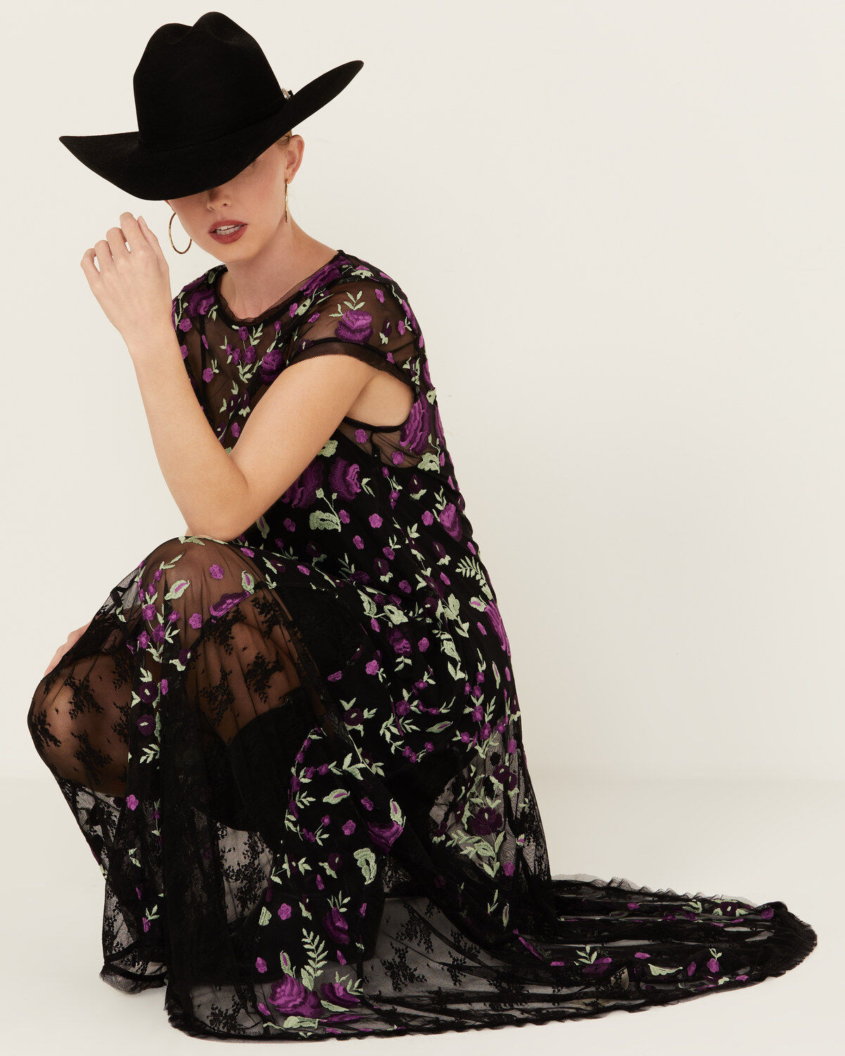 Image #1 - Free People Women's Sky Bright Midi Dress, Purple, hi-res