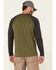 Image #4 - Hawx Men's Moss Green Original Baseball Crew Long Sleeve Work T-Shirt , , hi-res