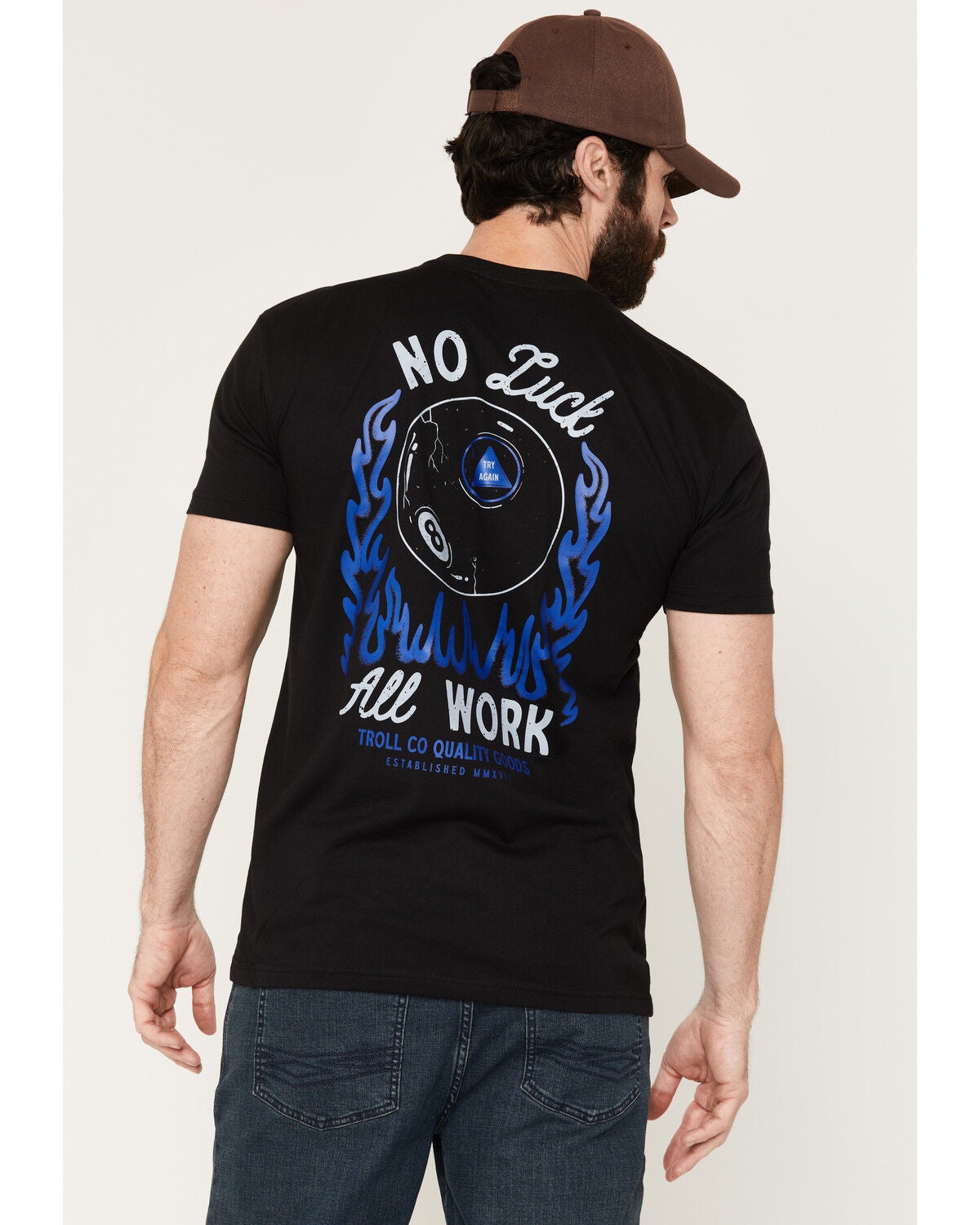 Image #1 - Troll Co Men's No Magic Short Sleeve Graphic T-Shirt, Black, hi-res