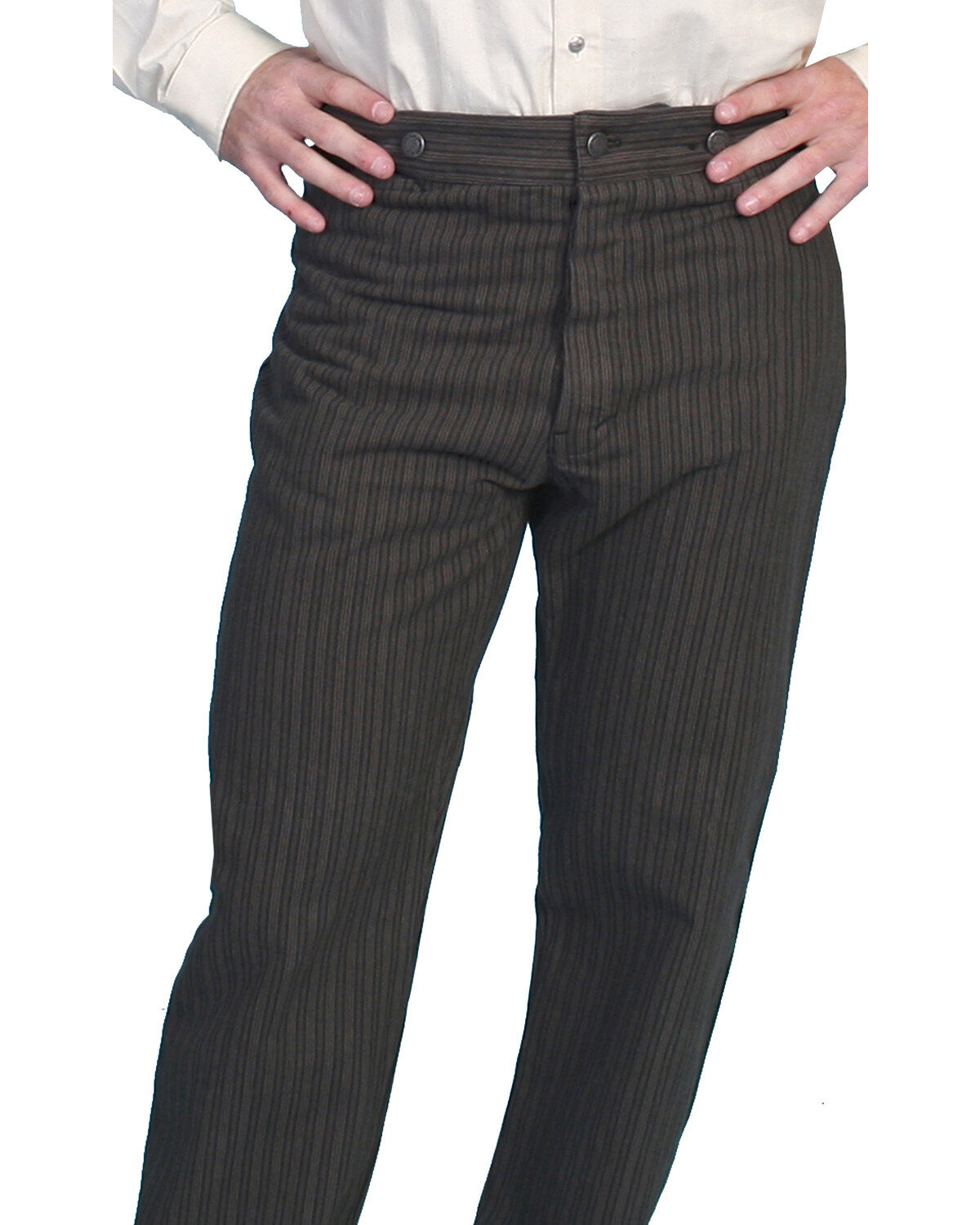 Image #1 - Scully Rail Striped Pants - Big & Tall, Charcoal Grey, hi-res
