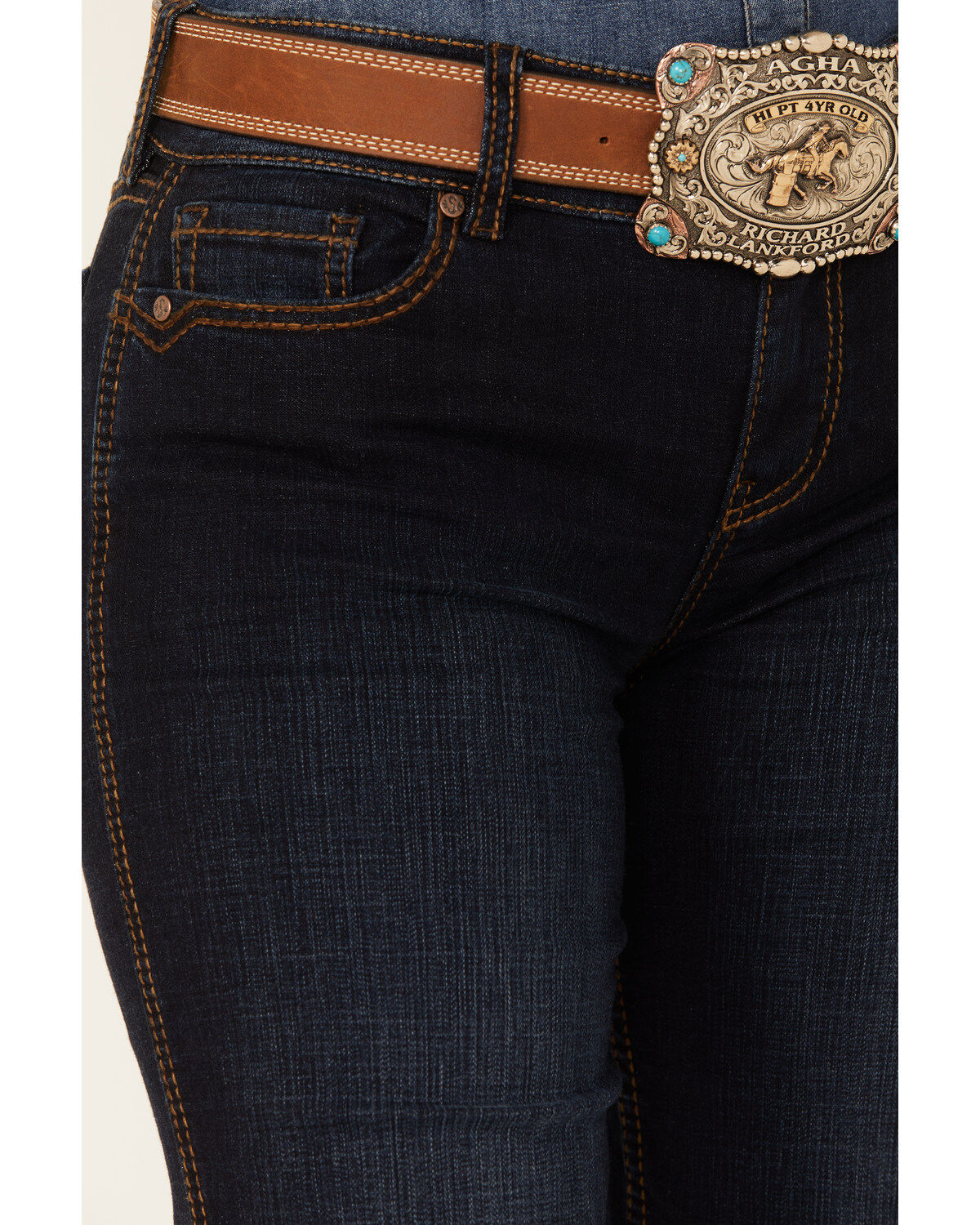 Product Name:  Shyanne Women's Pocatello Dakota Dark Wash Mid Rise Trouser Riding Jeans