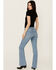 Image #3 - 7 For All Mankind Women's Light Wash Mid Rise Tailorless Bootcut Stretch Denim Jeans, Light Wash, hi-res